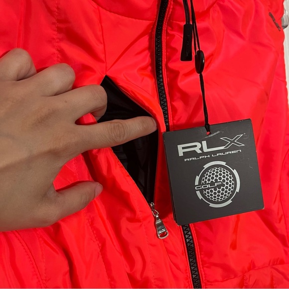 NWT RALPH LAUREN RLX Neon Pink Puffer Vest With Zipper Pockets | size Small - Picture 4 of 15